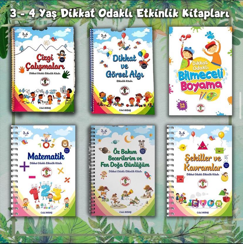 3-4 Yaş Dikkat Odaklı Etkinlik Kitapları